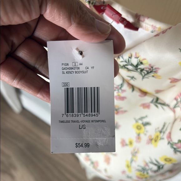 Guess Floral Print Chemise - Cream and Pink - Picture 3 of 5